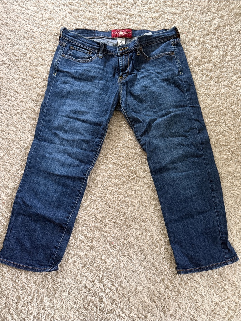 Lucky Brand Women's Dark Blue Cropped Jeans